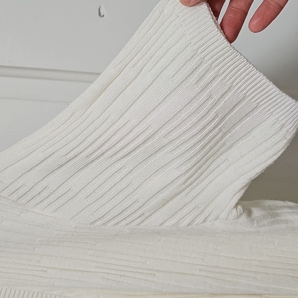 Alfred Dunner Cream Knit Cardigan and Top Set - Picture 4 of 8